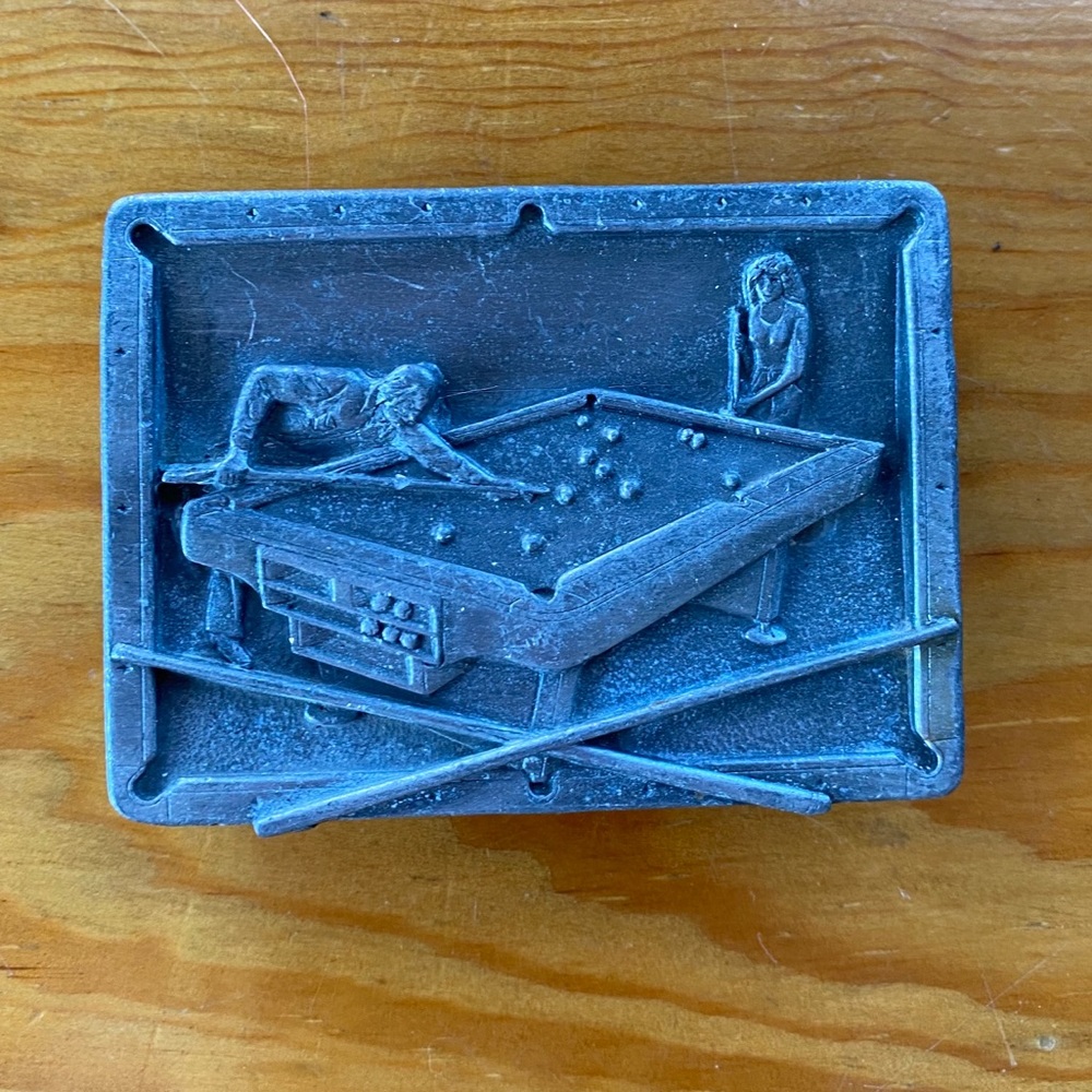 Vintage Pool Belt Buckle